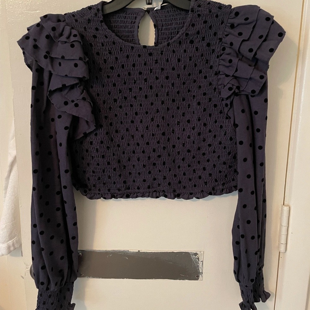 Zara polka dot top
